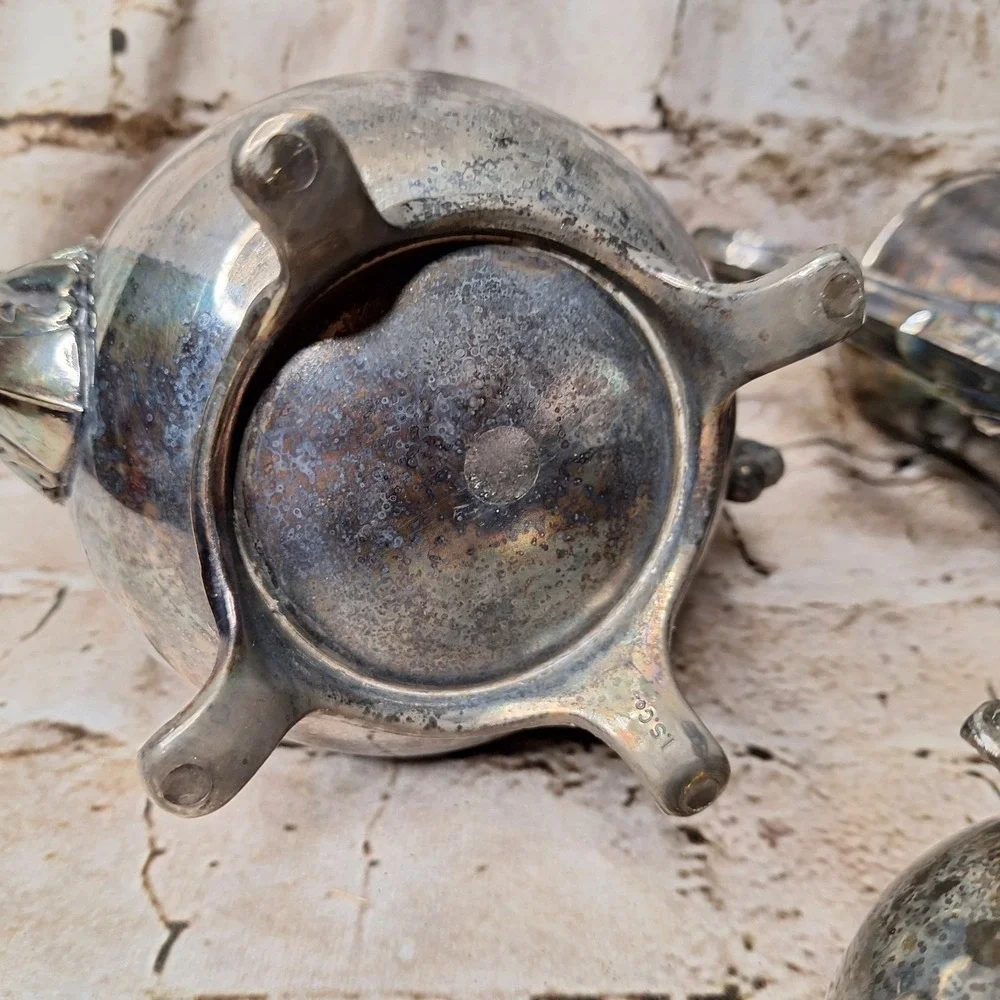 Vintage Silverplate Tea Service One 9